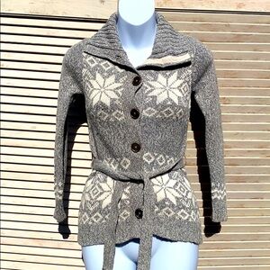 willow gray knit sweater size L/6X